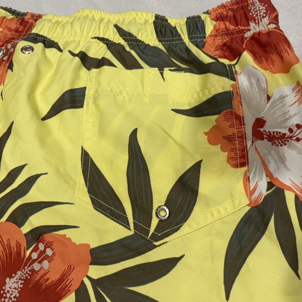 Lands End Mens Lined Board Swim Trunks Hawaiian Floral XL 40 - 42 Inseam 7.5" - Picture 4 of 7